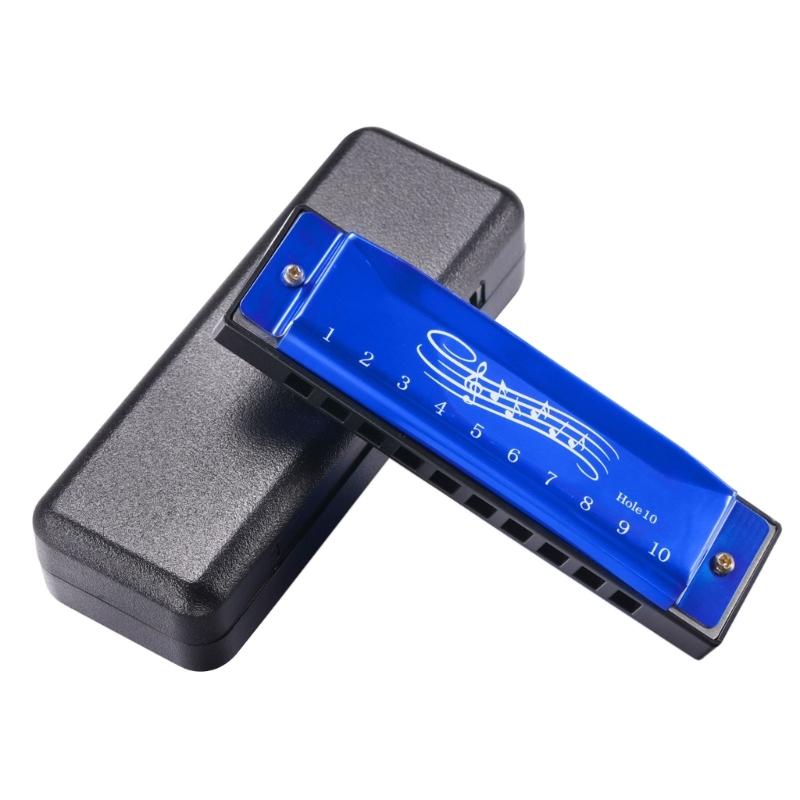Mundharmonika 10 Löcher Harp 20 Töne diatonische Harp Tonart C Blues-Jazz Mundharmonika Harp Musikinstrument Lernspielzeug