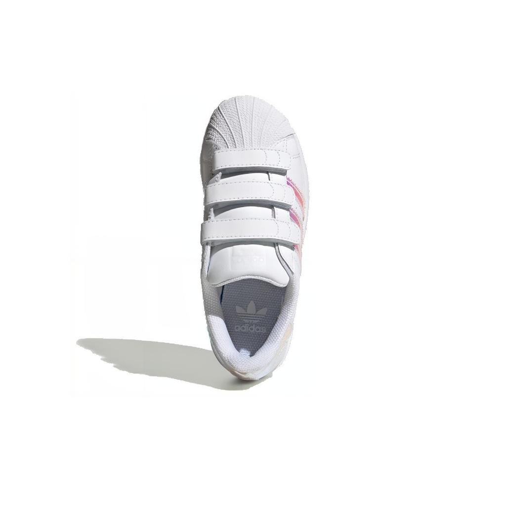 adidas Superstar J 'White Iridescent' (Unisex) Cloud White / Cloud White / Cloud White Kids' Skateboarding Shoes FV3655