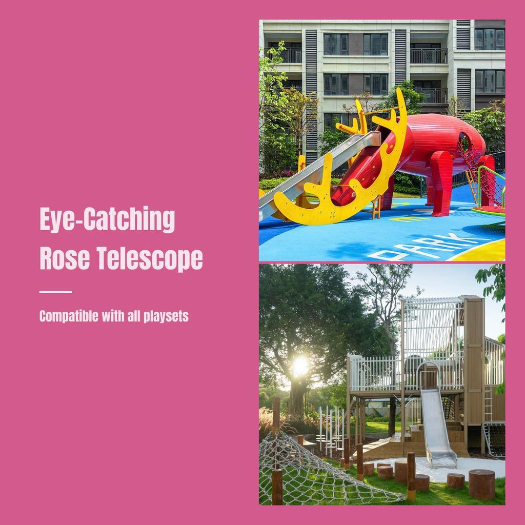 Kids Playground Toy Telescope Outdoor Swing Set Creative Pirate Playset for