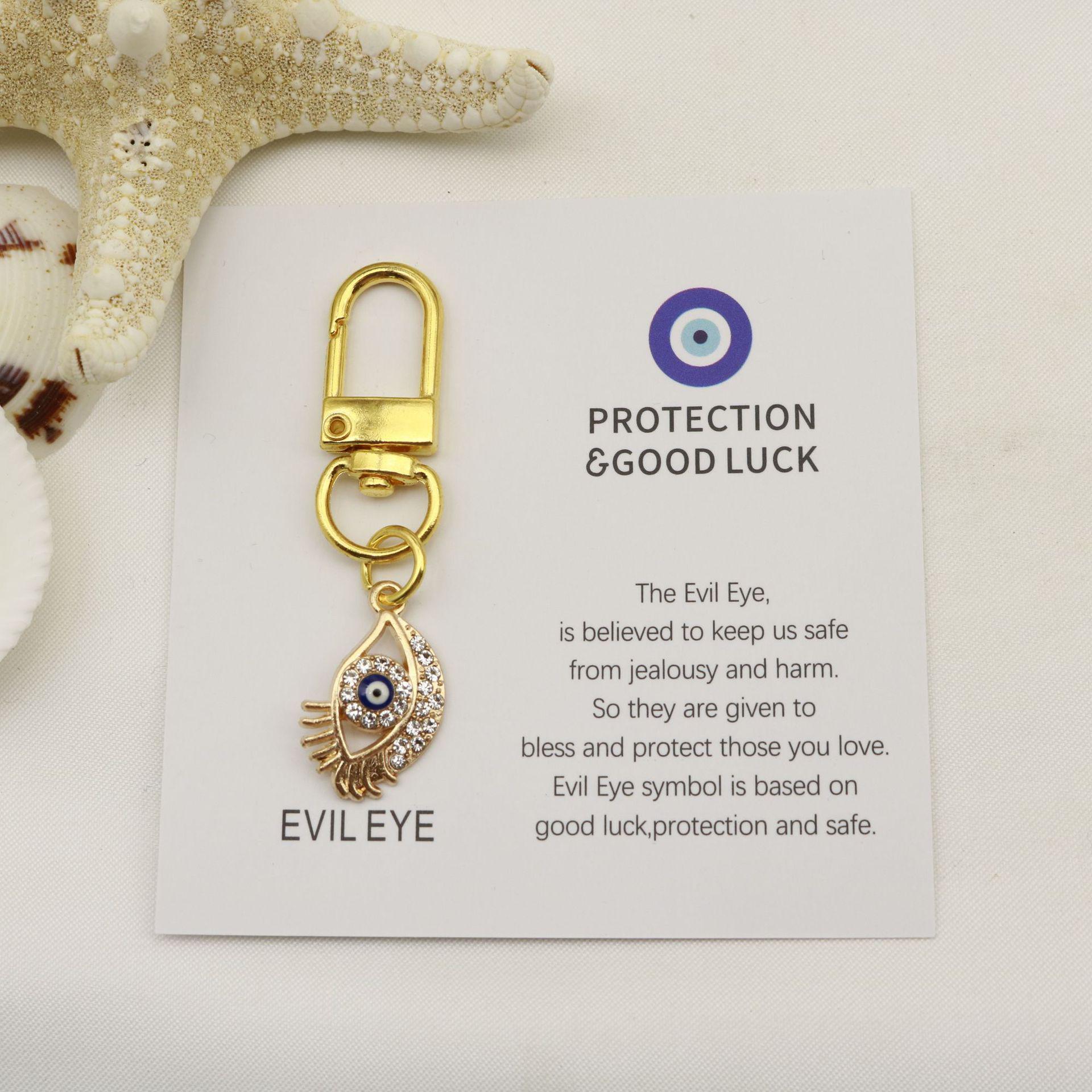 Blue Evil Eye Good Luck Protection Keychain Pendant