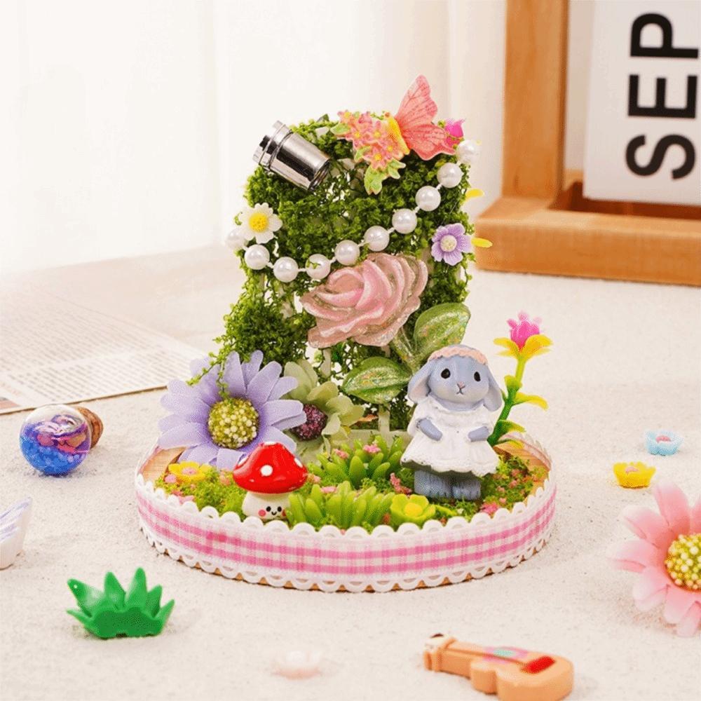 Wooden Material DIY Miniature Kit 3D Stereoscopic Art Craft Garden Miniature Model Kit Collectible Ornament