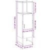 Bathroom Cabinet with Rustic Wood Look 33 x 33 x 120.5 cm Engineered Wood