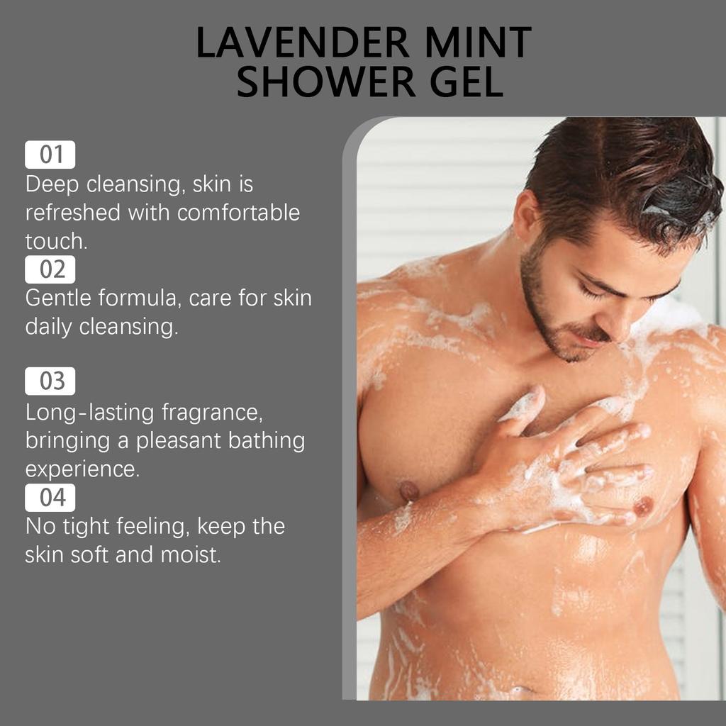 Minze Lavendel Duschgel 100ml Feuchtigkeitsspendende Reinigung Körper Haut Erfrischend Und Sanft
