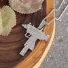 Hip Hop Bling Iced Out Submachine Gun Pendant Necklace for Men Hip Hop Rock Street Party Cool Jewelry