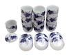 Castle Enterprise Kyoto Obanzai-ya-san Series Indigo-Dyed Grape Steamer Bowl with Lid, Set of 10, Size: 7.6cm Diameter X 6.9cm Thick