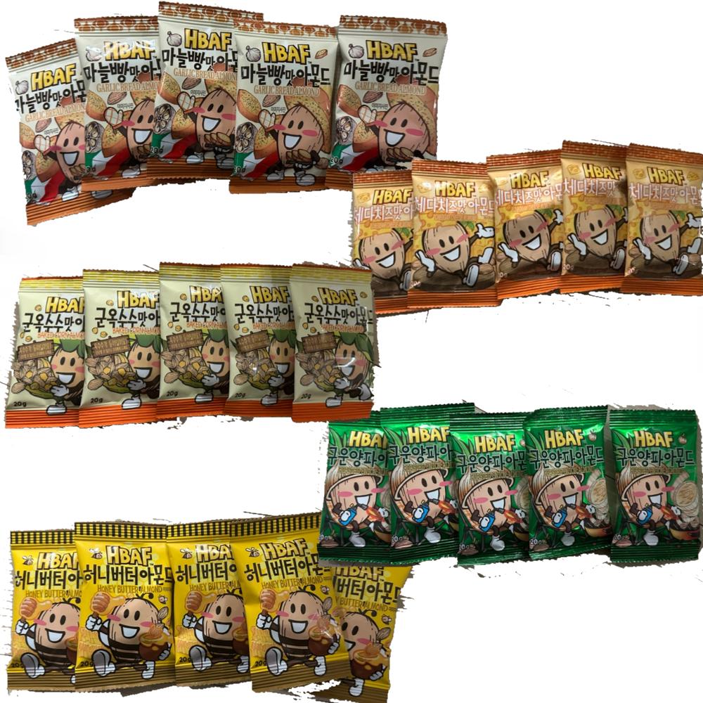 HBAF Mini Party Box Green 20g - 5 Types X 5 Packs, 1 Box (500g)