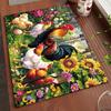 1Pcs Rooster Rubber Drying Mat With Retro Coffee Tableware For Coffee Shop Kitchen Carpet Tableware Durable Diatom Mud Table Mat Pet Coffeeware Mat