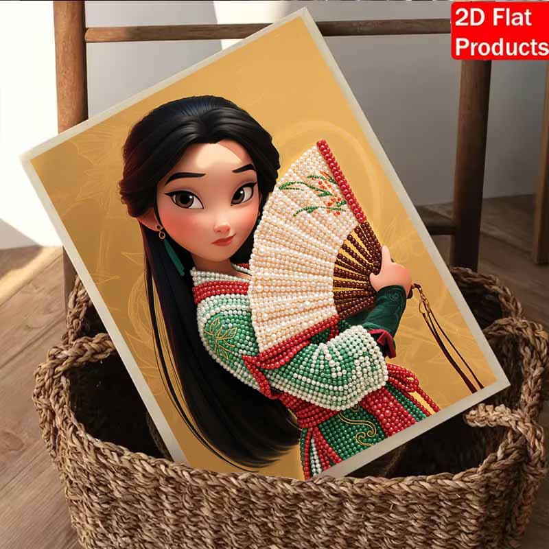 Disney DIY Pearl Art Painting Mulan Heroic Home Wall Decoration Pearl Gemstone Painting Pictures Crafts Home Decoration