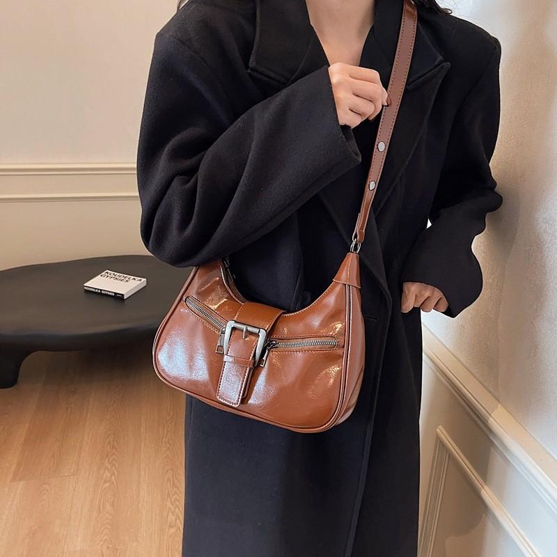 Trendy Pu Underarm Bag For Women In Black Burgundy And Brown With Unique Style