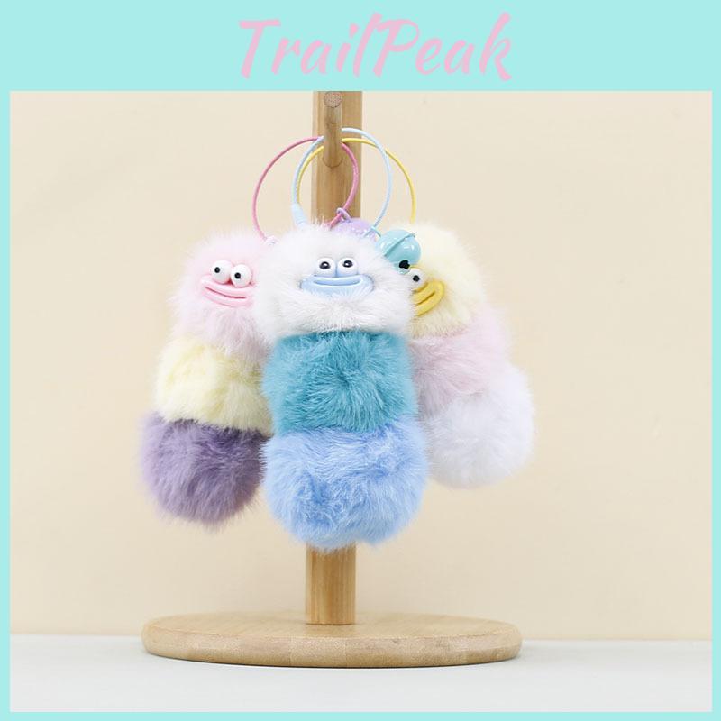 Roztomilý kreslený plyšový přívěsek housenka přívěsek na klíče do auta panenka přívěsek na tašku párová panenka