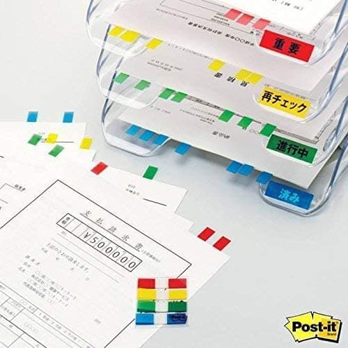[.co.jp limited] Post-it film sticky notes 6 colors 44x10mm 20 sheets x 11 pads 6831M-AM