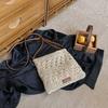 Chic Handmade Paper Straw Crossbody Bag Solid Color Zipper Closure Shoulder Messenger Bags for Women Summer Beach Urban Outings