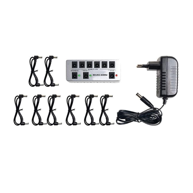 6/8 isolierte Ausgangs-Pedalstromversorgung Einzelblock Effektgerät Instrumentenstromversorgung für Gitarre Bass Effektpedal