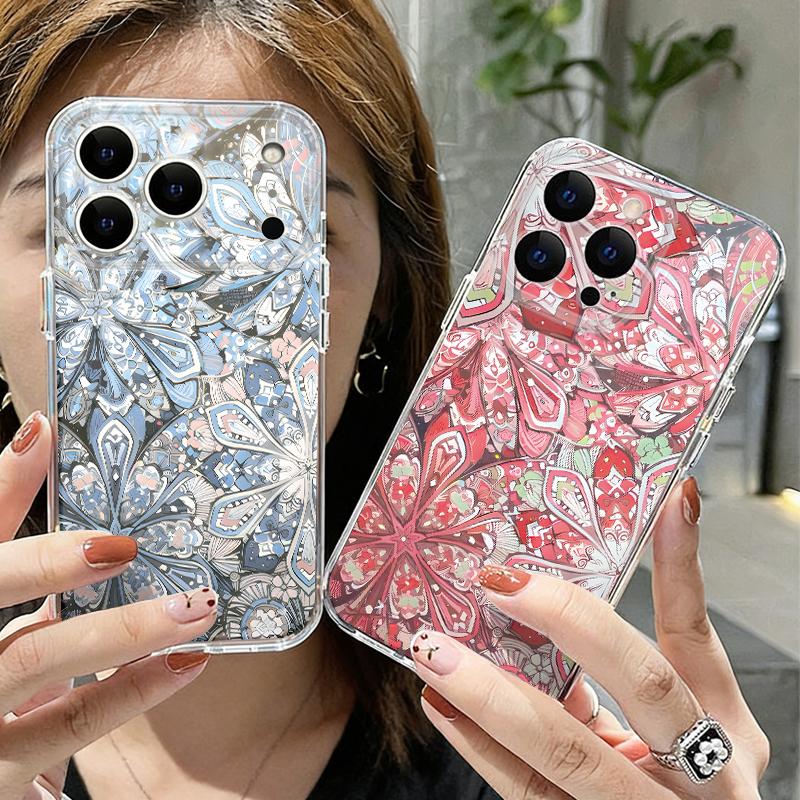 Vintage European Style Phone Case For iPhone 17 Pro Max Coque iPhone 16 15 14 13 Pro Max 11 Clear Silicone Soft Cover Moon Stars