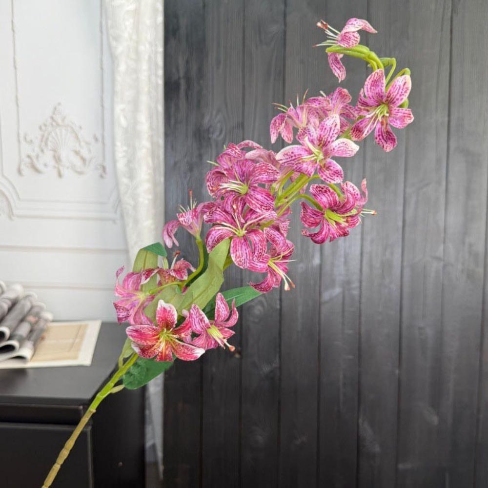 Flame Lily Artificial Flame Lily Floral Arrangement DIY Flower Simulation Flowers Realistic Plastic Wedding Bouquet