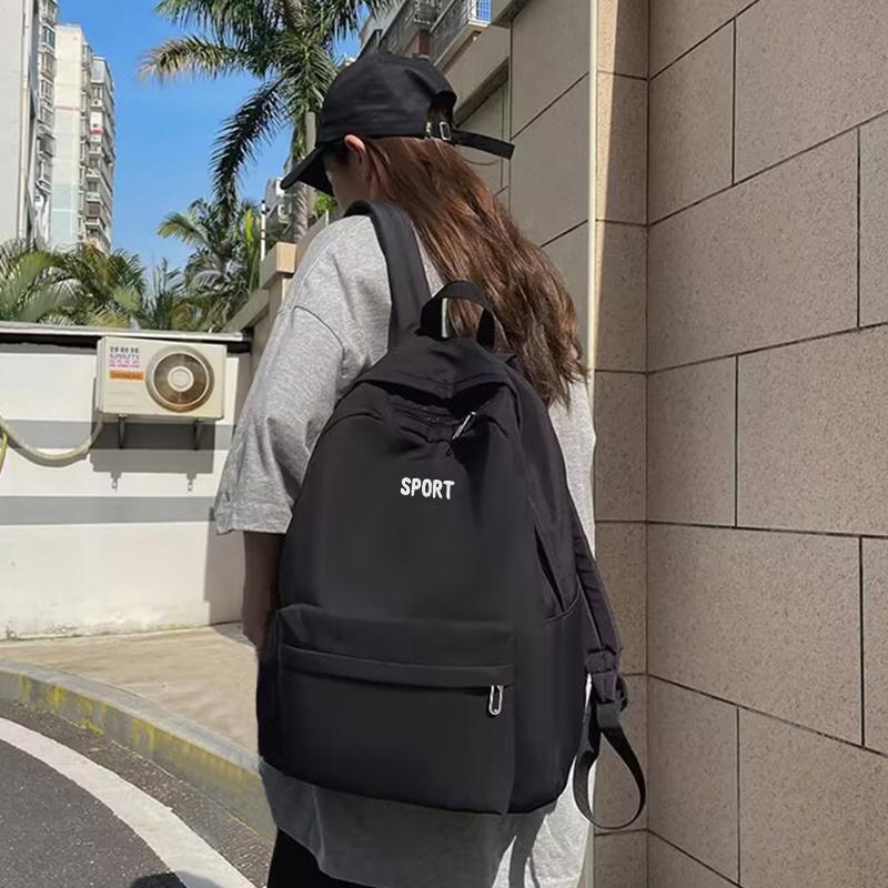 Unisex Square Bag Men And Women Large Capacity Simple Backpack Men And Women Travel Backpack