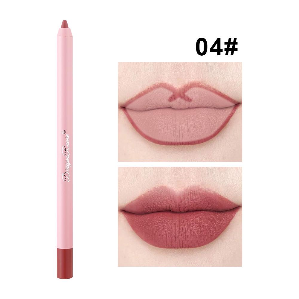 Dragonranee Waterproof Matte Pink Lip Liner & Plumping Lipstick Pen - Long-lasting, No Fade