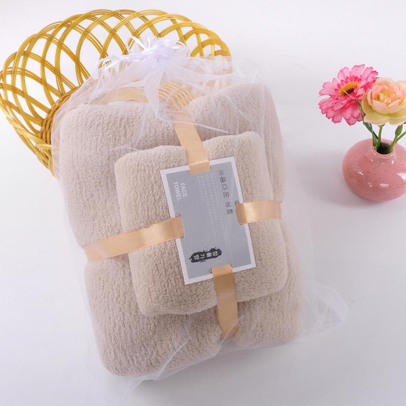 Coral Fleece Towel Set: Wearable, Absorbent Bath & Beach Towels, Ideal Gifts