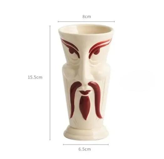 Tiki Bar Tiki MUG Keller Hawaii Cocktail Glass Martini Ceramic Mugs Creative Cup Easter Island Mugs Halloween Gift for Bar Tools
