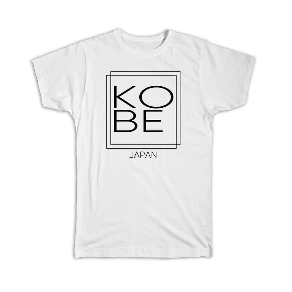 Gift T-Shirt : KOBE Japan Square Modern Minimalist Font L