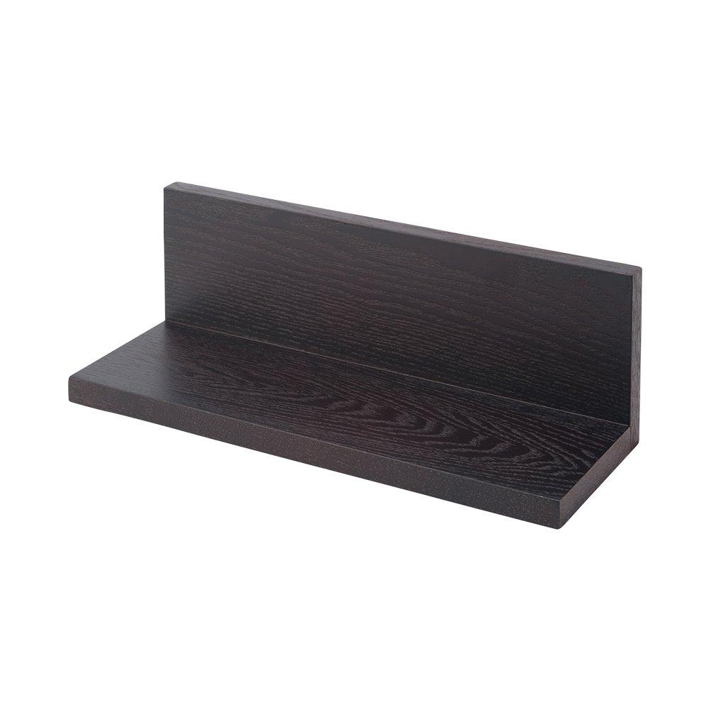 Doshisha Wall Shelf, L-shaped, 30cm wide. Easy to install with pins, suitable for rental properties. Made of natural wood. Wall-mounted decorative she