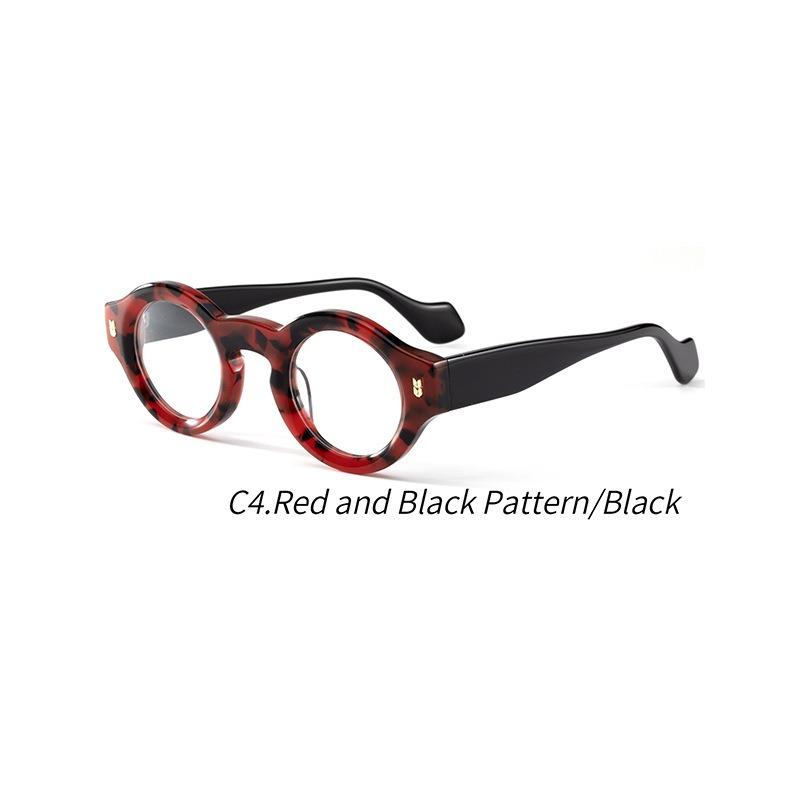 

Japanese Retro Glasses Frame Hand Made Acetate Fashion Glasses Personality Trend Optical Eyeglasses красный
