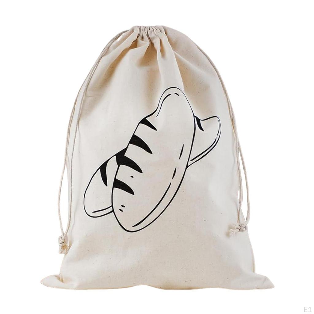 3 Pieces Bread Bags with Drawstring,Reusable Washable Linen Bags,Totes for Wedding Gift Party Favor