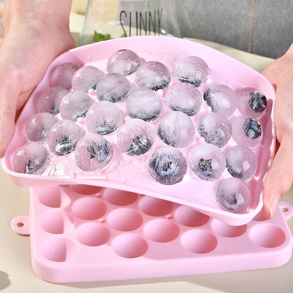 Easy Release Ice Cube Tray 25 Grid Ice Ball Maker Mold With Lid Mini Ice Ball Maker Mold  Parties
