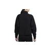 Nike Short Solid Color Stand Collar Long Sleeve Sweatshirt Women Sweatshirt Black FB5231-010