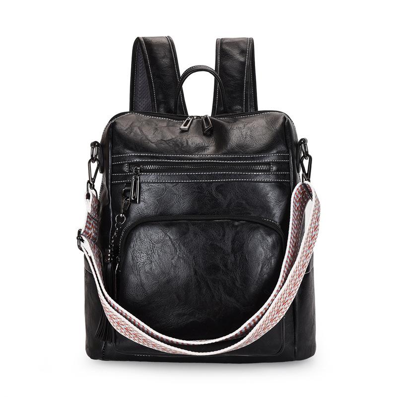 Women Soft Leather Backpacks High Capacity Female Back Pack Casual Travel Ladies Bagpack Leisure Purses for Teenager Grils