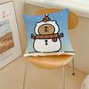 Christmas Capibala Cute Cartoon cushion cover Pillow Cover Decoration Room Home Sofa living Office Car Nordic Simplicity