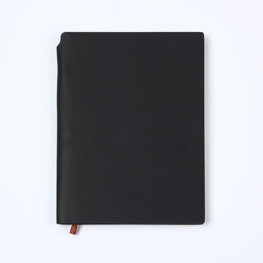 A5 Suede Sheepskin Notebook with Custom Gold & Silver Logo Hot Stamping for Business Meetings
