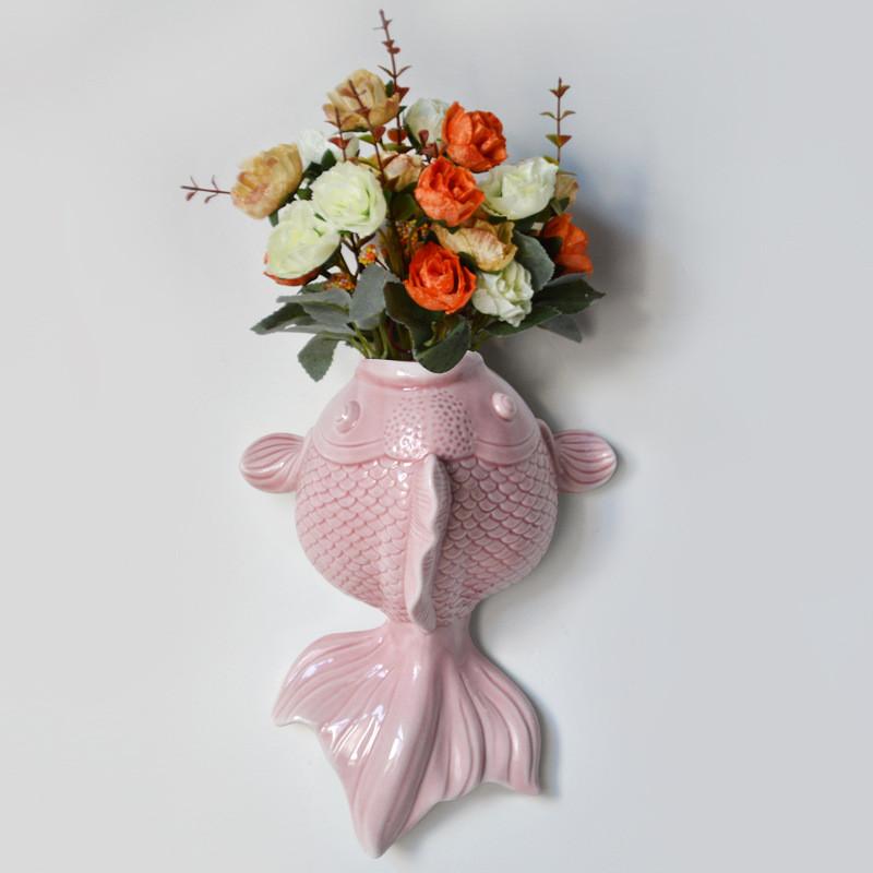 Modern Ceramic Goldfish Wall Art For Home Decor Living Room And Bedroom