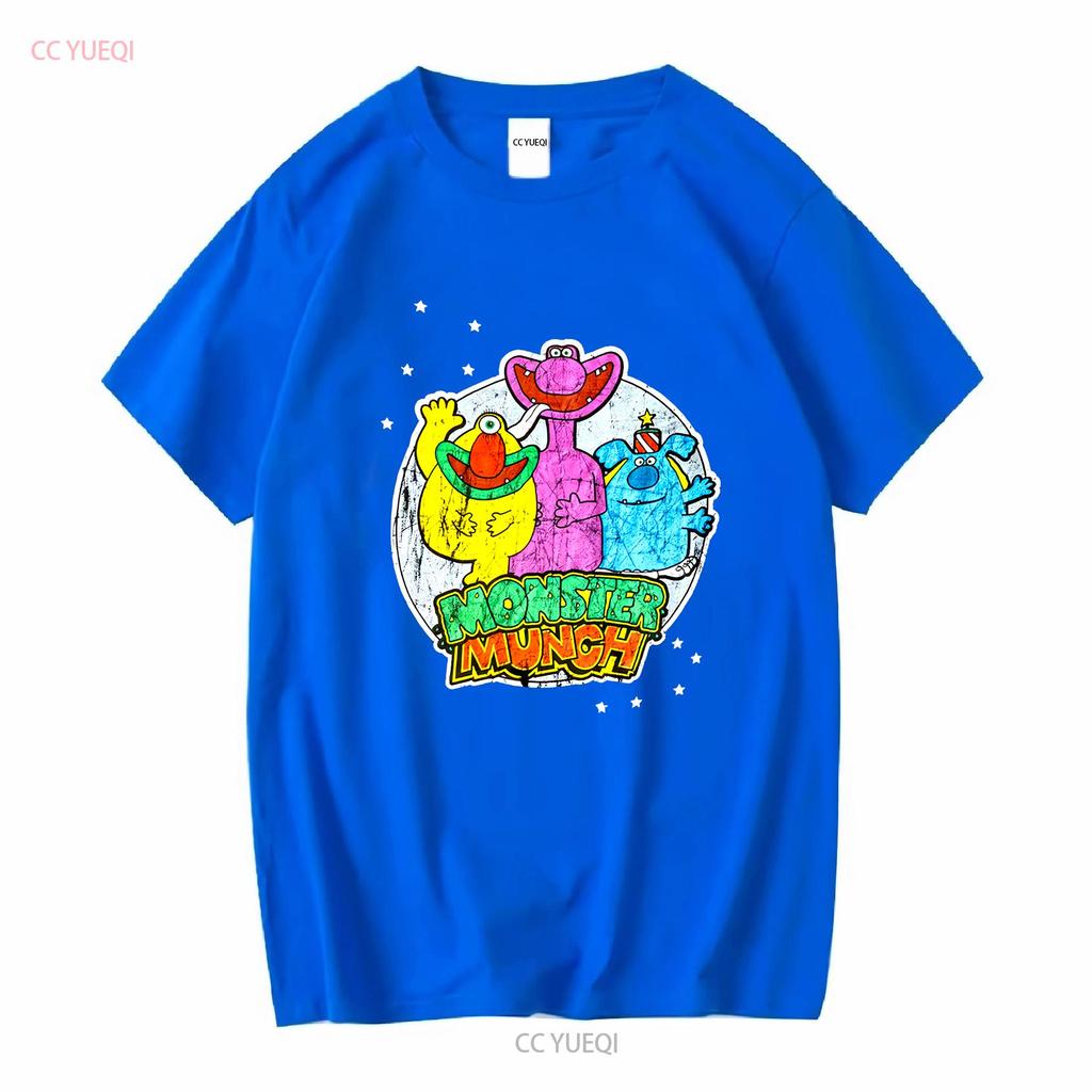 Monster Munch Black D T Shirt Mens Vintage Washed Unisex Soft Homme Fashion Breathable Top For Everyday Wear Stretched