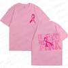 We Wear Pink Shirt Breast Cancer Awareness Tshirt Comfort Colors Pink Ribbon Front and Back Print Tshirts Cancer Support Gift