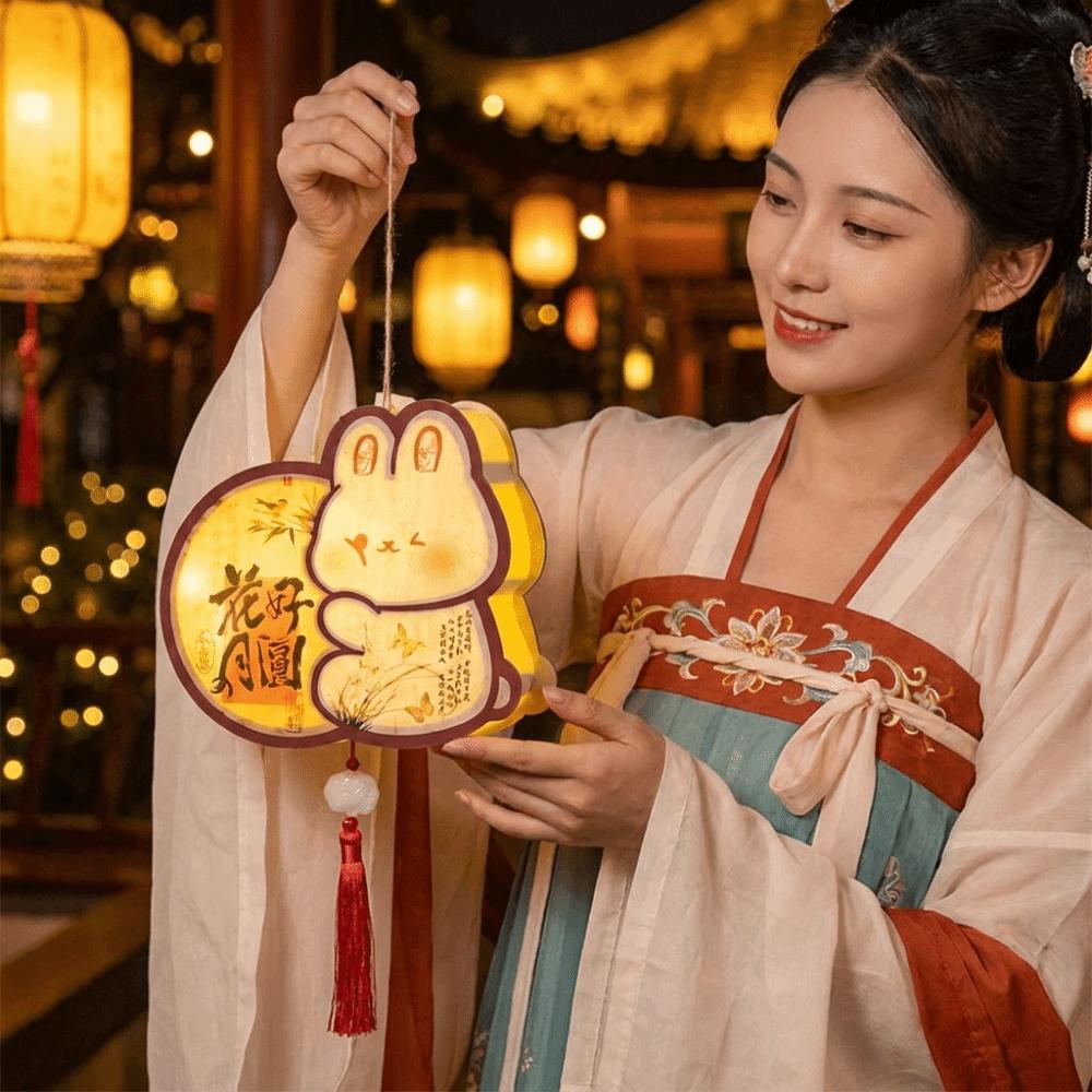 Handmade Children's Rabbit Lantern Cartoon Bunny Handmade Lamp Photography Props