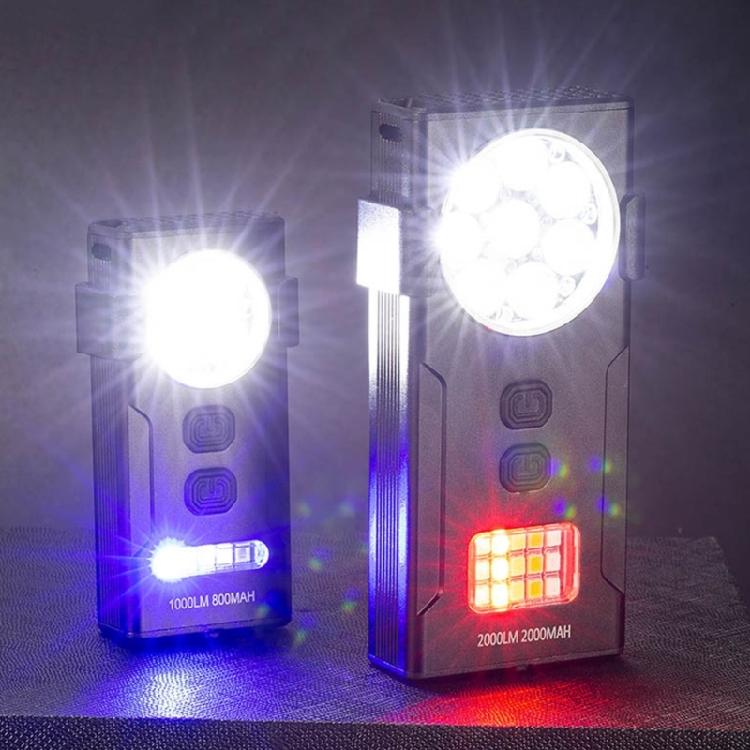 Bright 1000LM Magnetic Flashlight Double Light Sources USB C Rechargeable Work Light For Emergencies