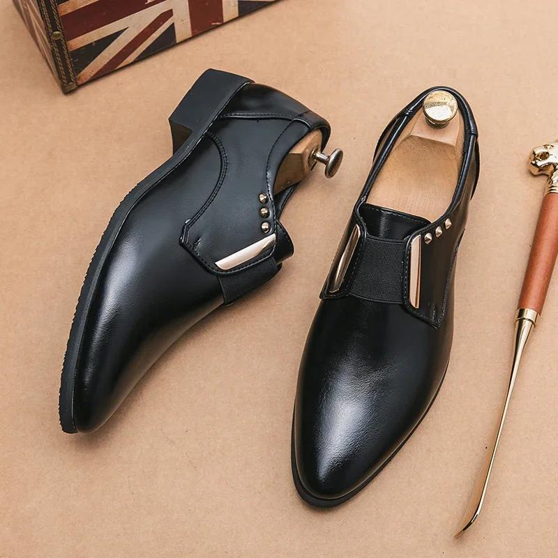 Spring Black luxury shoes Men's designer  Brown leather shoes for men Comfortable Casual shoe Dress loafers shoes man