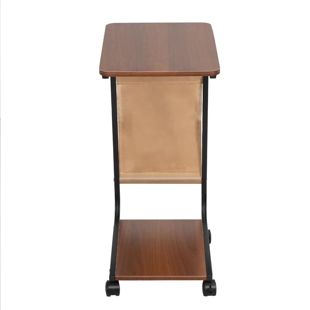 Movable Sofa Side Table 2-Tier Storage Shelf Bedside Table High Quality Coffee Table