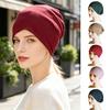 Headscarf Hat Mercerized Cotton Soft Breathable Wrinkle-Resistant Fabric Elastic Comfortable Fit Turban Hat Daily Wear