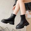 Spring/Autumn Comfortable Leather Rear Zipper Short Boots Fashion New Round Head Sexy Lace-Up Casual Walking Boots Women