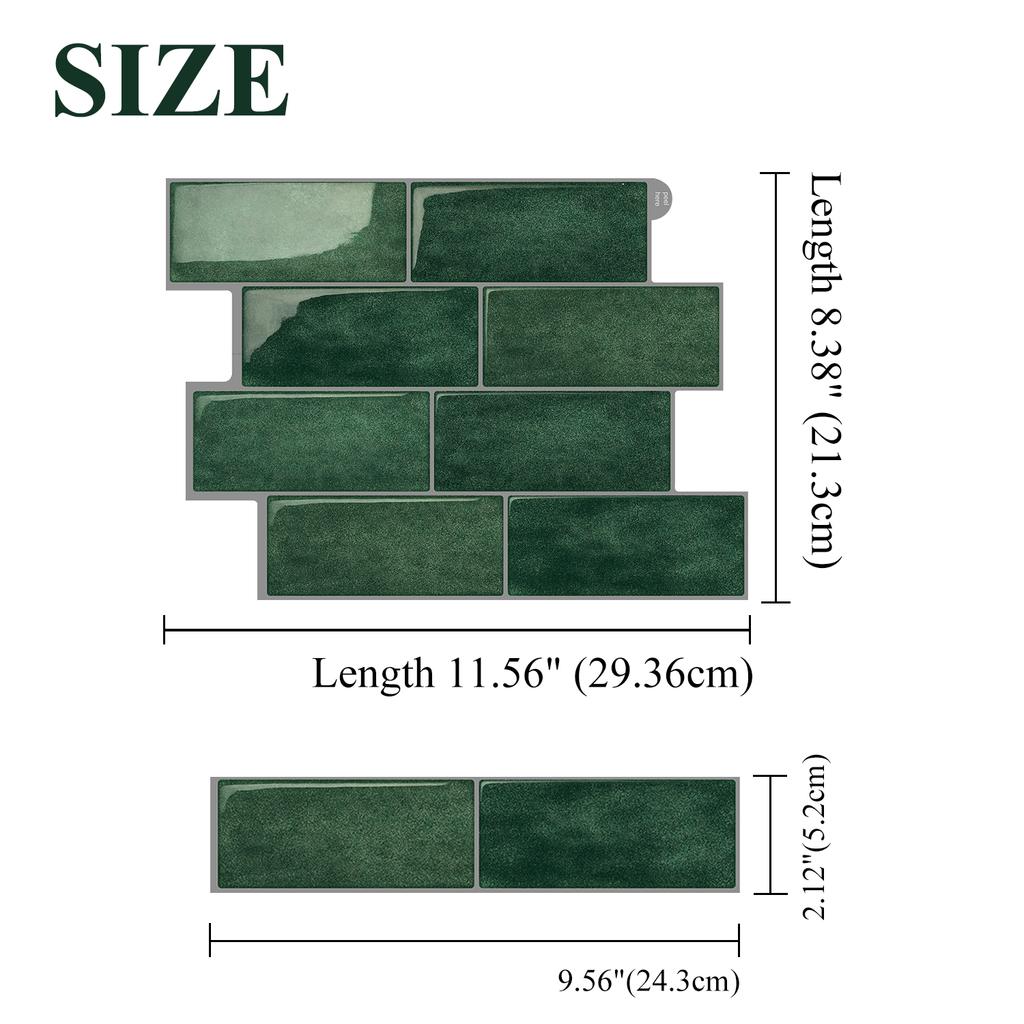 3 Pcs/pack Strong Adhesive Wallpaper DIY Subway Wall Tiles Kitchen Bathroom Backsplash Stickers Waterprof for Home Decoration