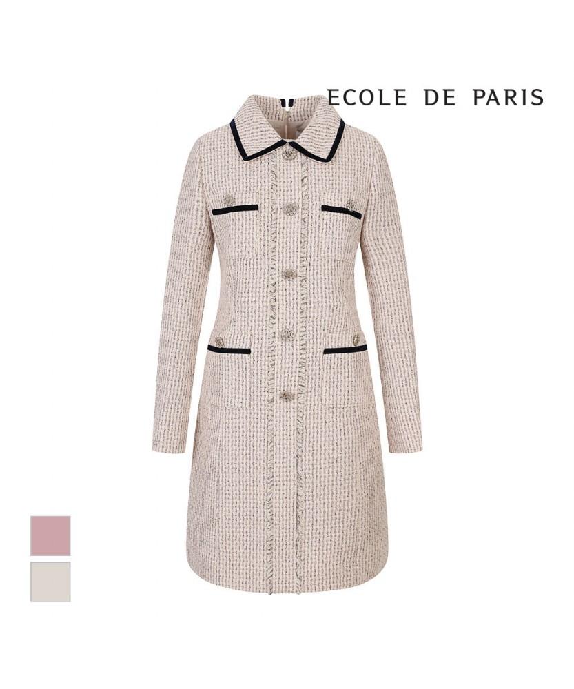 ECOLEDEPARIS Tweed Collar Dress_Rb3Xwoam15Z