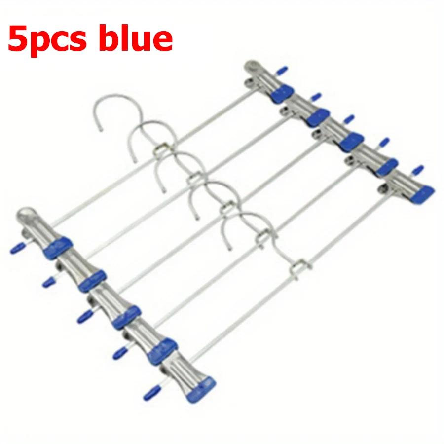 

Pants Hangers with Clips Heavy Duty 10 Pack, Adjustable Metal Pants Hanger, Skirt Hangers with Clips Space Saving Hangers