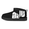 Klassische Ultra Mini Chopd Schaffell Warm Langlebig Klassische Mini Knöchel Schneestiefel Damenstiefel Schwarz 1126373-BLK