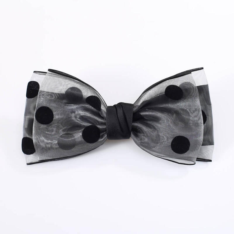 Dot Ribbon Automatic Hairpin (Gray)