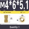 Zwei-Wege-Spritzguss Kupfer Rändelmuttereinsatz (M2-M8)