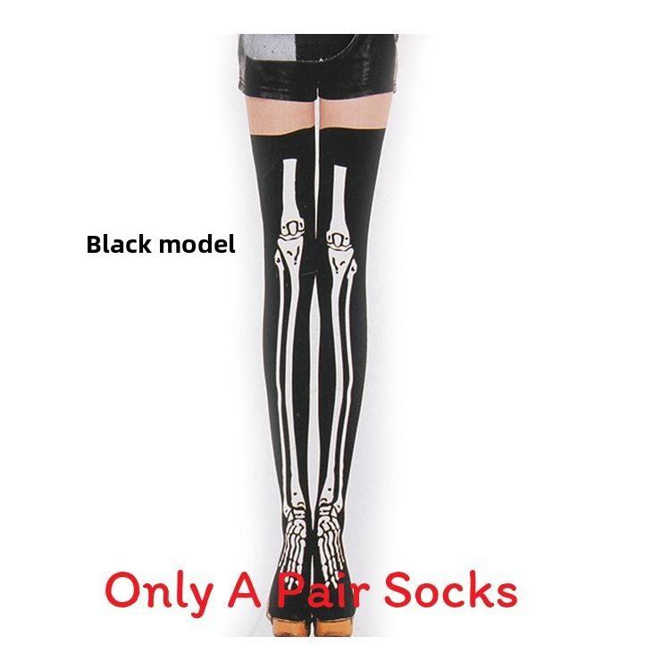 

Halloween Blood Dripping Skeleton Socks With Cotton Fabric For Cosplay Costume Accessories