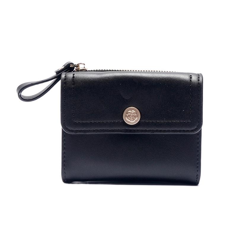 

Women s wallet ins women s small wallet women s high-end short women s folding wallet чорний