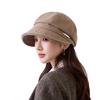 Winter new fashion short-brimmed hat women's thickened warm versatile face small source spot